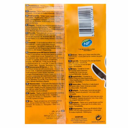 Bolígrafo cristal Bic 10 uds azul