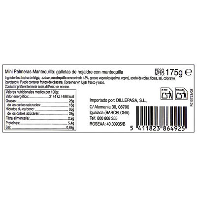 Palmerita Mini Mantequilla 175g