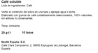 Caf&eacute; soluble descafeinado Nescaf&eacute; mezcla 10 sobres