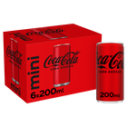 Refresco cola Coca-Cola mini lata 20cl pack 6 zero az&uacute;car