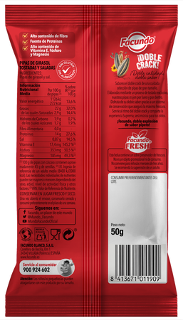 Pipas con sal Facundo Supremas 50g