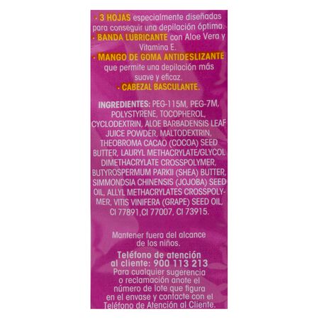 Máquina de depilar desechable Bodyplus 4 uds mujer con tres hojas