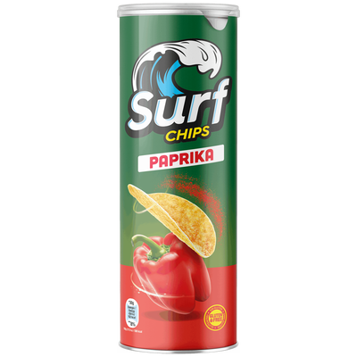 Snack de patata con sabor paprika Surf Chips 160g