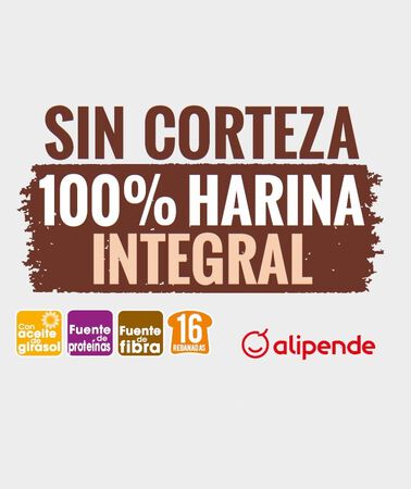 Pan de molde integral sin corteza Alipende 450g