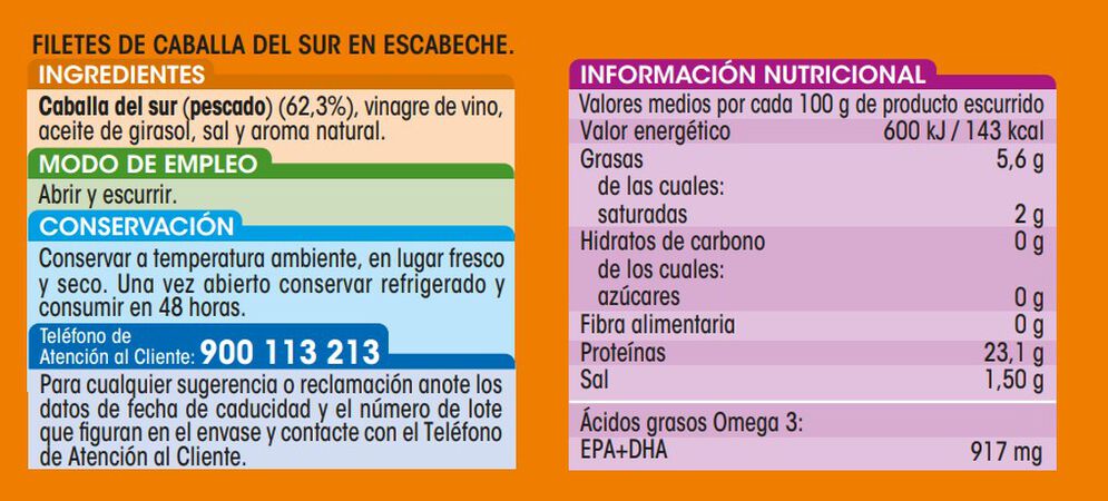 Filete de caballa Alipende pack-2 en escabeche