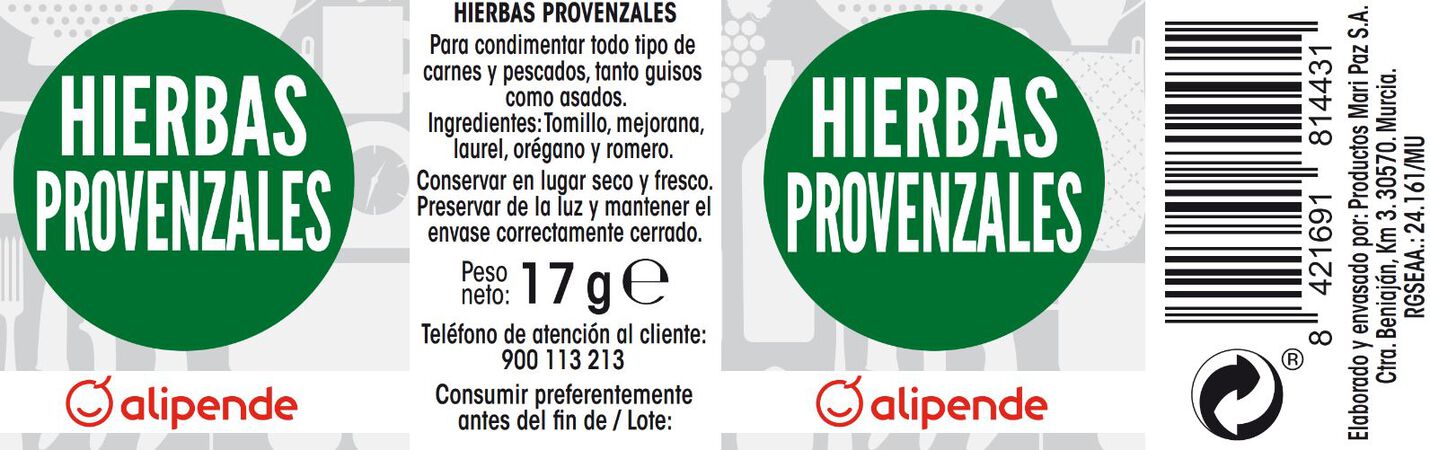 Hierbas provenzales Alipende 17g