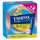 Tampon con aplicador pearl compak Tampax 20 unidades regular
