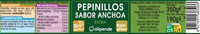 Pepinillos sabor anchoa sin gluten Alipende 190g