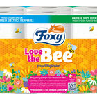 Papel higiénico Foxy Love The Bee 12 rollos 3 capas, color blanco