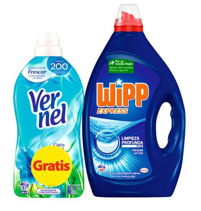 Detergente líquido Wipp Express 40 lavados+vernel