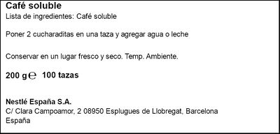 Café soluble natural con vaso Nescafé 200g