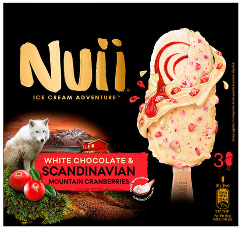 Helado Nuii 3 uds mascarpone con arándanos rojos escandinavos