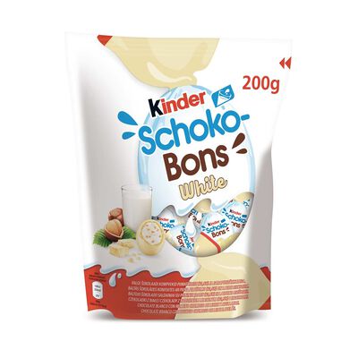 Chocolatina Kinder 200g schokobons white