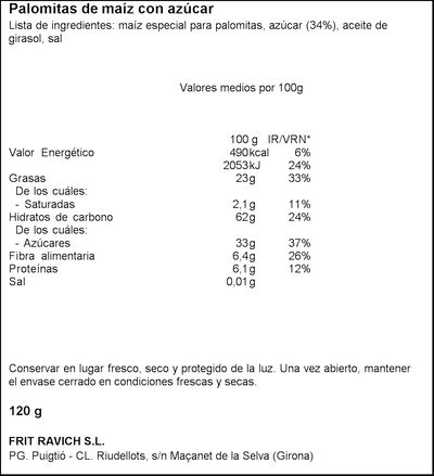 Palomitas dulce & salado Frit Ravich 120gr