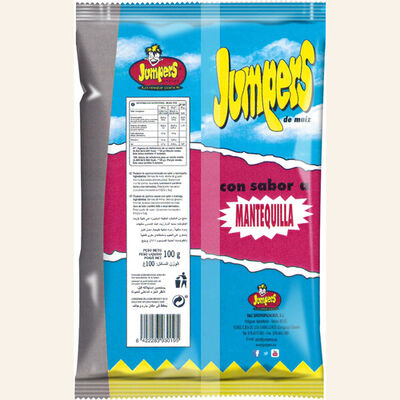 Snack de ma&iacute;z Jumpers 100g mantequilla