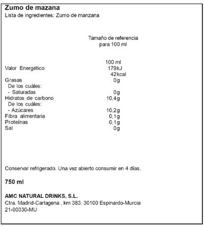 Zumo Exprimido Summum 750 ml Manzana