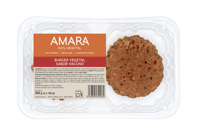 Burger vegetal con sabor vacuno Amara 2 unidades 100g