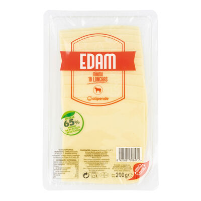 Queso edam en lonchas Alipende 200g