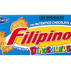 Galletas de chocolate blanco Filipinos Dinosaurus 83g + 35g GRATIS