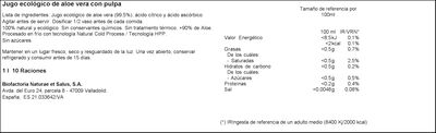 Jugo de aloe vera Saloe 1l con pulpa