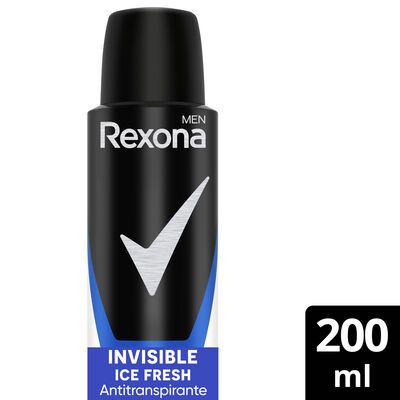 Desodorante en spray Rexona men 200ml invisible ice