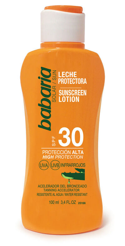 Crema protecci&oacute;n solar Babaria FPP30 100 ml Acc&iacute;&oacute;n bronceadora