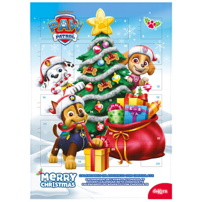 Calendario adviento con diseño de Patrulla Canina Dekora 50g
