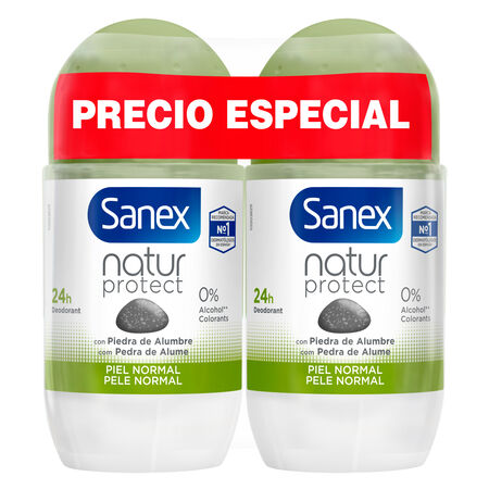 Desodorante roll-on Sanex pack 2 50ml nature protect