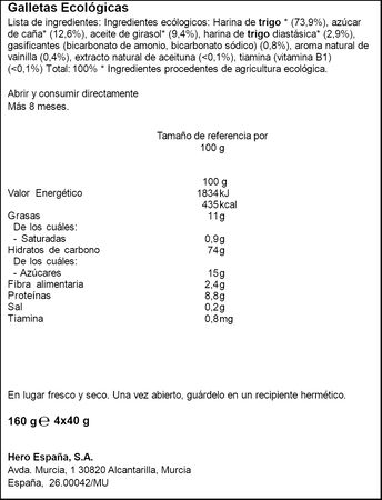 Galletas Hero Solo bio 160g