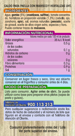 Caldo para paella Alipende 1l