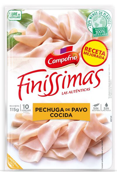 Pechuga de pavo en lonchas finas finissimas Campofrío 115g