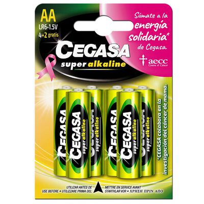 Pila Alcalina Cegasa Lr6 4+2 Gratis