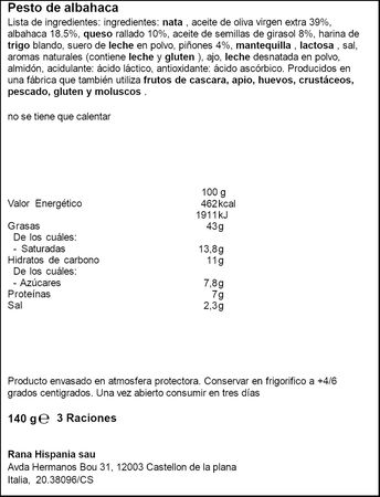 Salsa Rana 140g pesto de albahaca