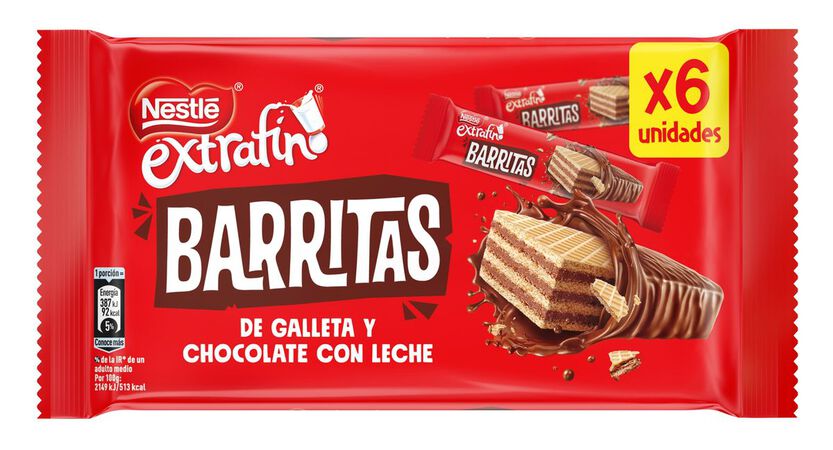 Barritas de chocolate extrafino Nestlé Pack 6