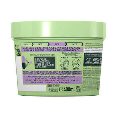 Mascarilla capilar Fructis Garnier 400ml n&ordm;2 m&eacute;todo rizos