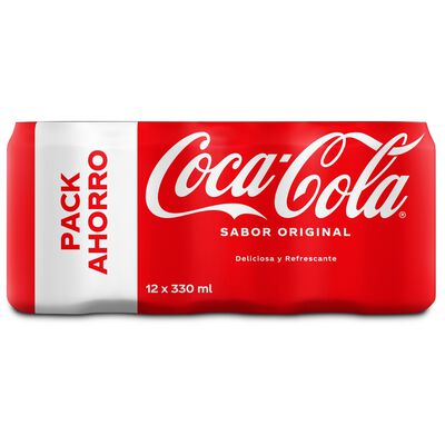 Refresco cola Coca-Cola Sabor Original lata pack 12 33cl