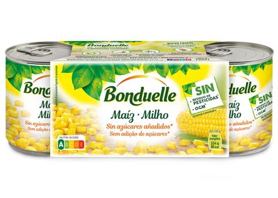 Maiz dulce en grano sin azucar a&ntilde;adido Bonduelle pack 3