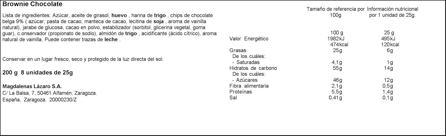 Brownie Jr Brownie 200g chocolate