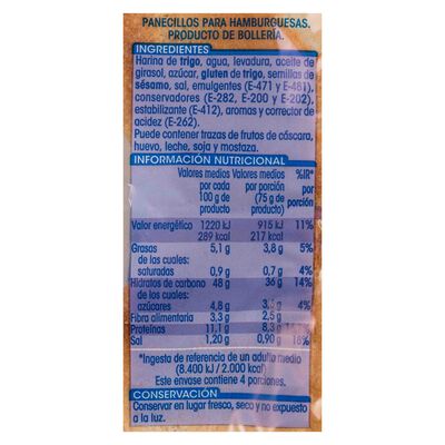 Pan de hamburguesa big burger's Alipende 300g