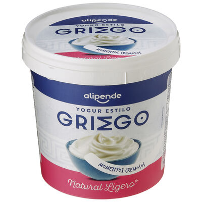 Yogur griego ligero natural estilo cremoso Alipende 1kg