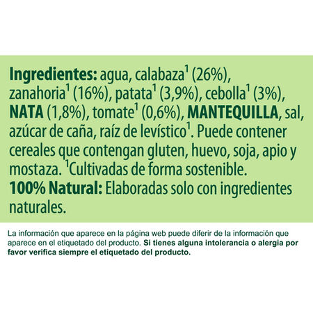 Crema calabaza con un suave toque de nata Knorr 500ml