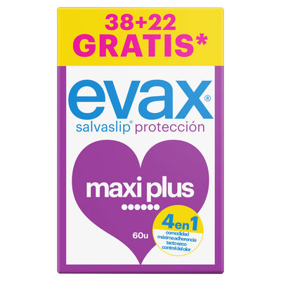 Salvaslip Evax 38+22 unidades Maxi-Plus 60 ud