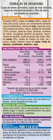 Muesli crujiente Alipende 500g con chocolate negro