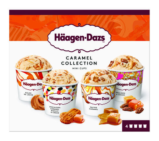 Helado Haagen-Dazs 4 uds caramel collection