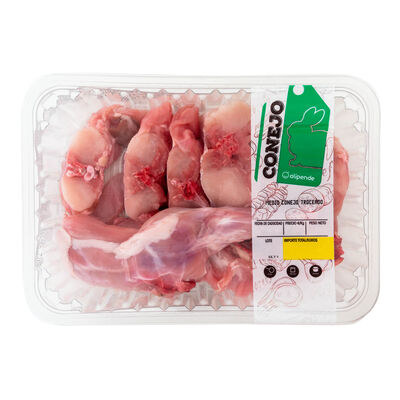 Medio conejo troceado Alipende 500g aproximadamente