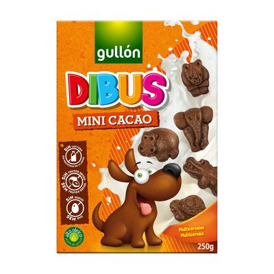 Galleta mini cacao sin lactosa sin huevo Gullón 250g