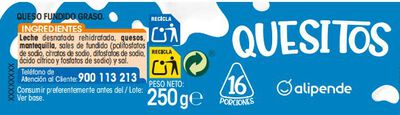 Queso fundido en porciones Alipende 16 uds