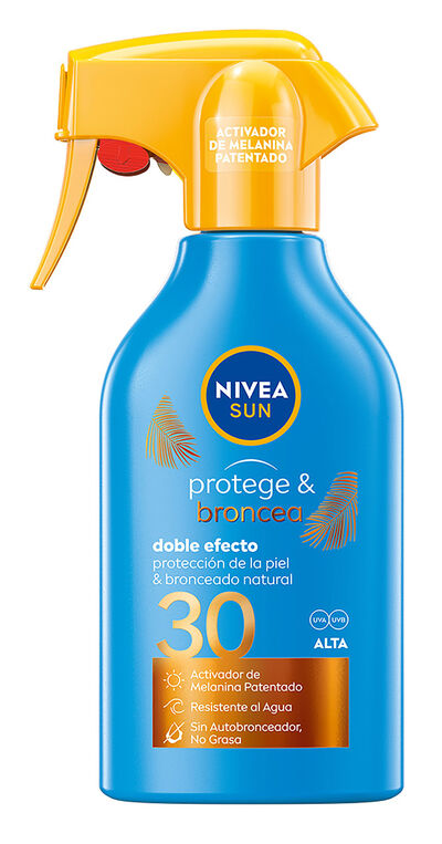 Crema solar pistola Nivea 270ml protege&broncea FPS 30