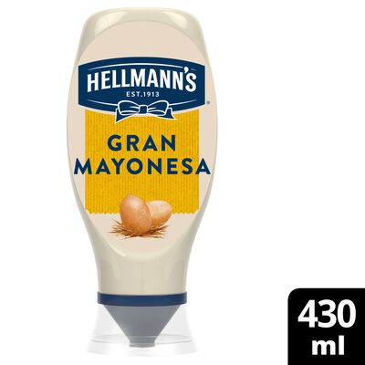 Mayonesa bocabajo con dosificador Hellmann's 430ml