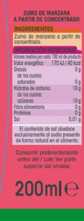 Zumo de manzana Alipende pack 6